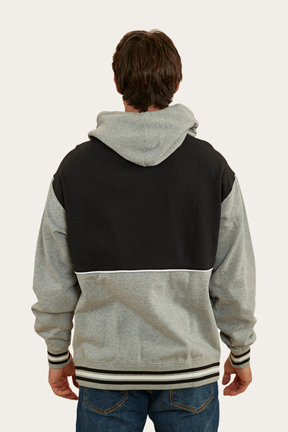 Davis Mens Hoodie - Grey Marle/Black