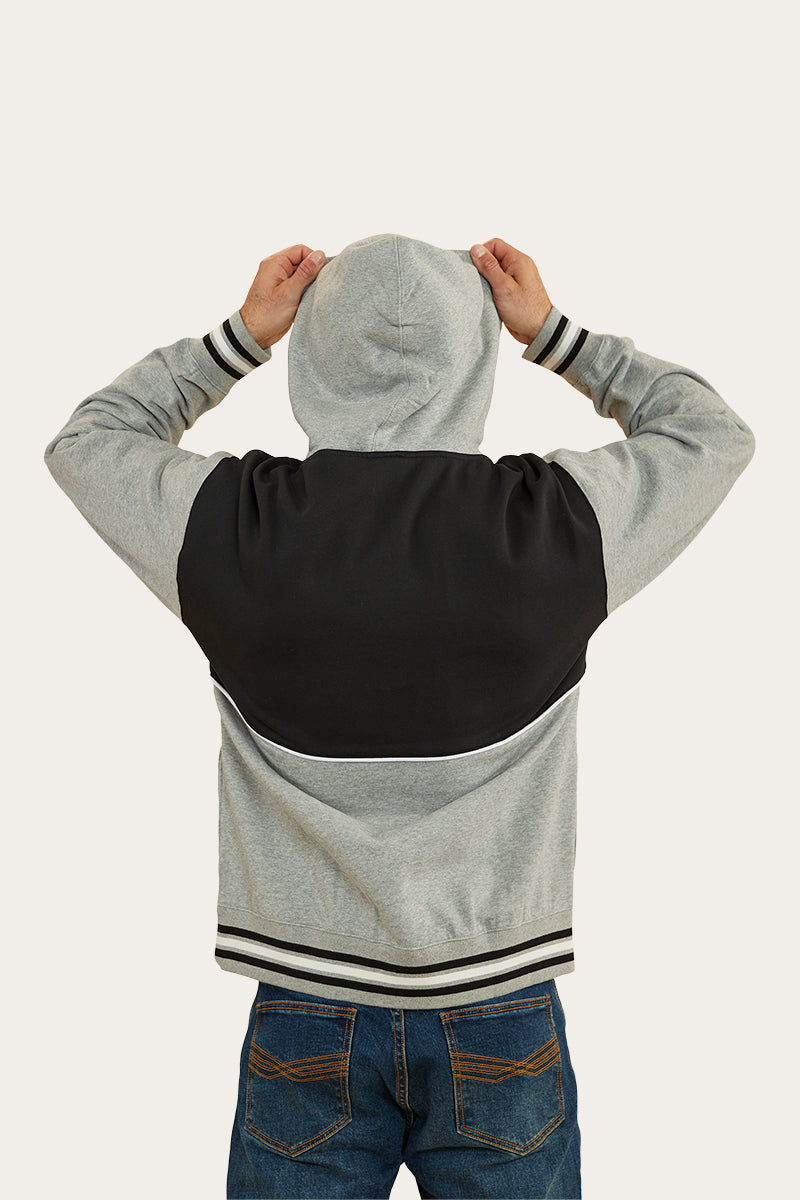 Davis Mens Hoodie - Grey Marle/Black