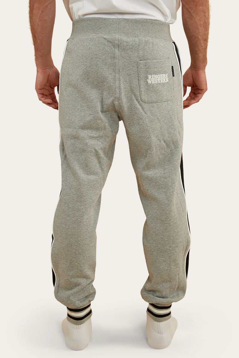 Davis Mens Trackpant - Grey Marle/Black