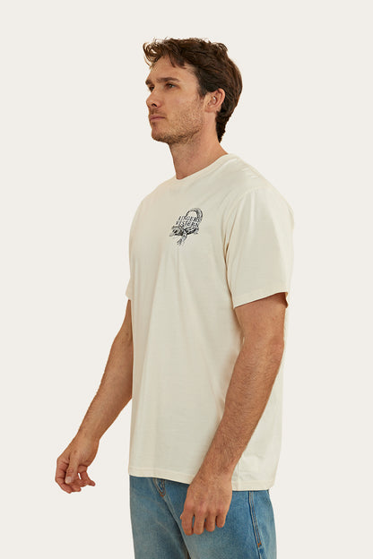 Salty Mens Loose Fit T-Shirt - Off White