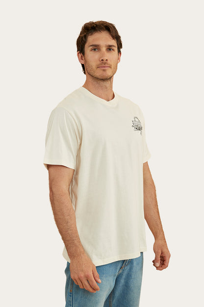 Salty Mens Loose Fit T-Shirt - Off White