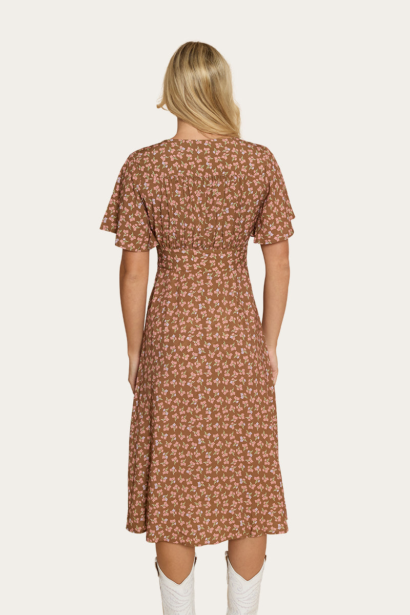 Posie Womens Midi Dress - Toffee