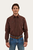 Dillinger Mens Western Shirt - Chocolate