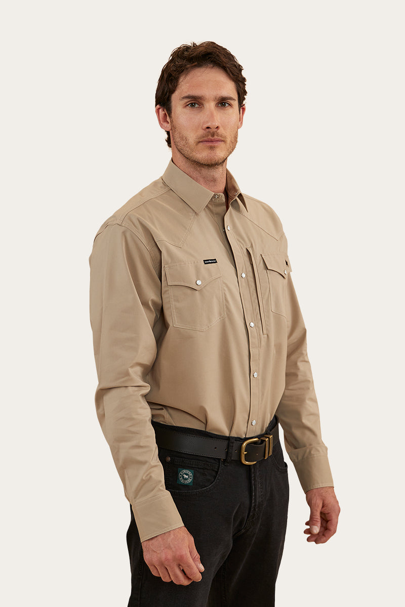 Dillinger Mens Western Shirt - Desert Sand