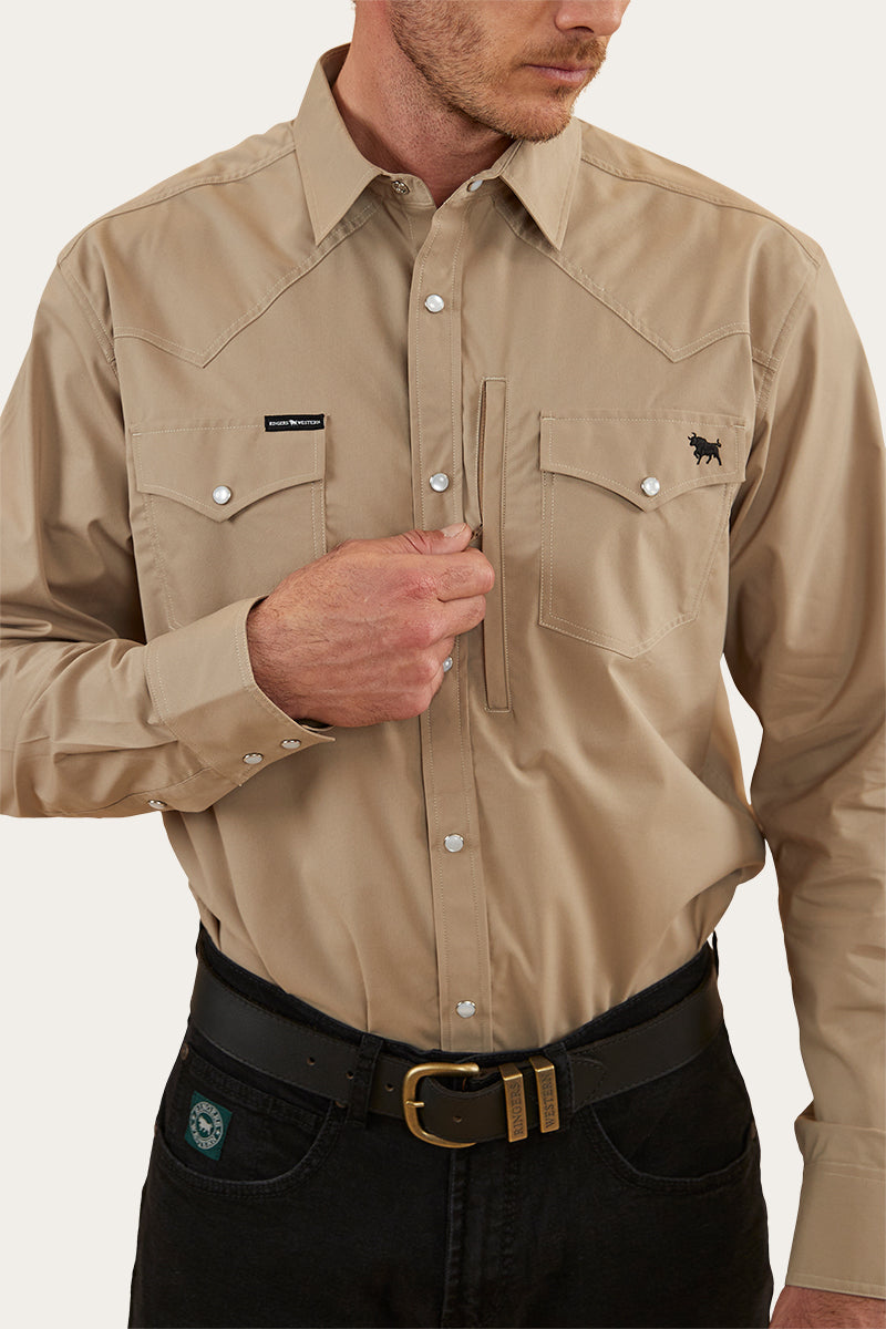 Dillinger Mens Western Shirt - Desert Sand