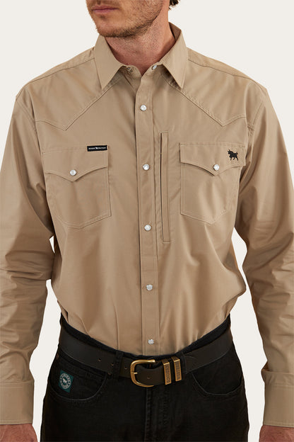 Dillinger Mens Western Shirt - Desert Sand