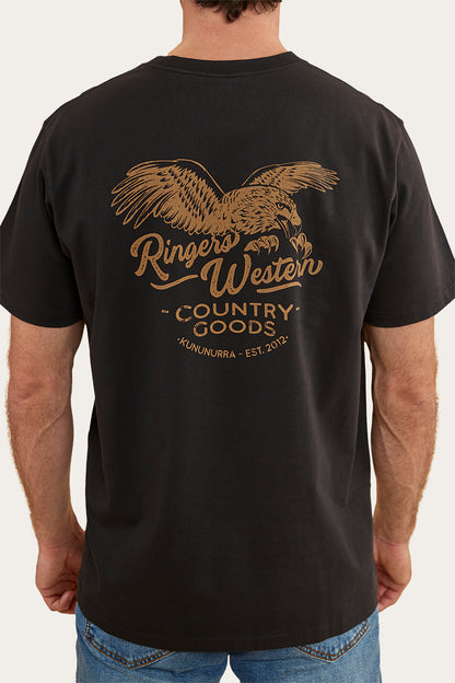 Ringers Eagle Mens Loose Fit T-Shirt - Black