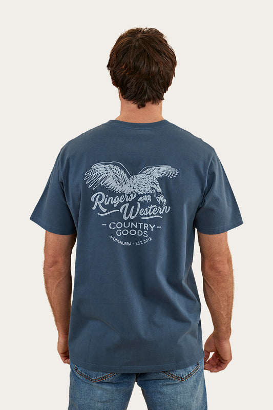 Ringers Eagle Mens Loose Fit T-Shirt - Washed Navy