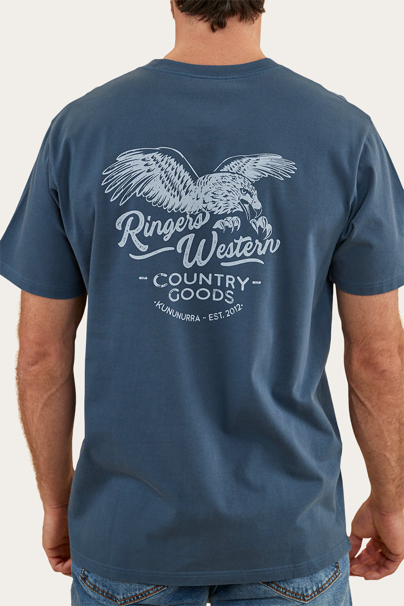 Ringers Eagle Mens Loose Fit T-Shirt - Washed Navy