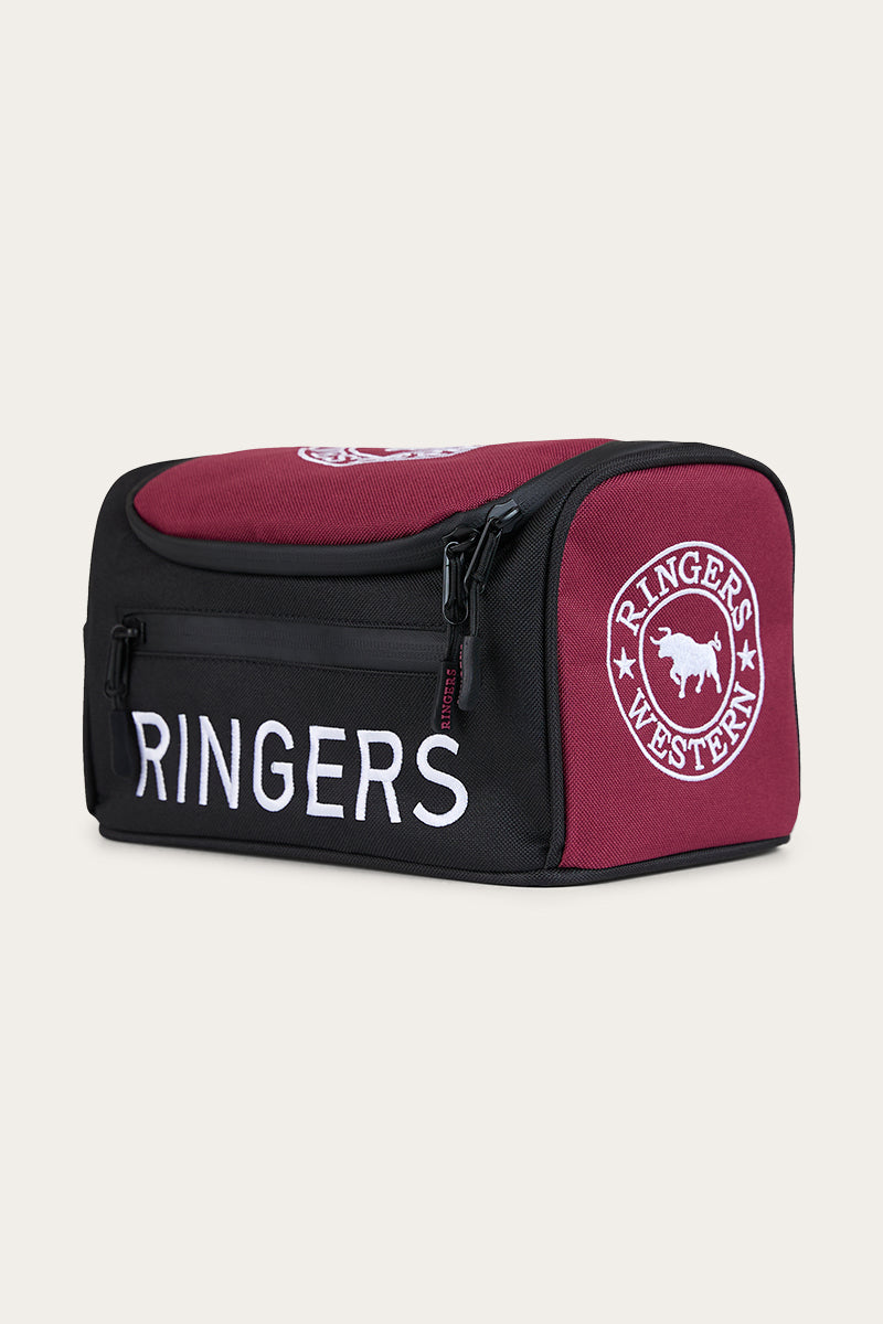 Occy Toiletry Bag - Burgundy / Black