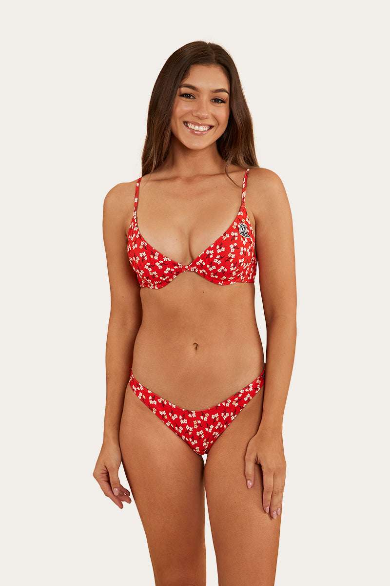 Posie Womens Underwire Bikini Top - Fiery Red