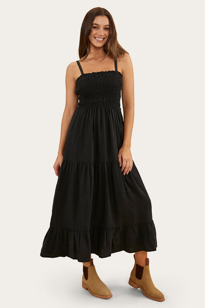 Rosabel Womens Maxi Dress - Black