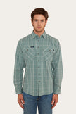 Richmond Mens Full Button Work Shirt - Sea Green