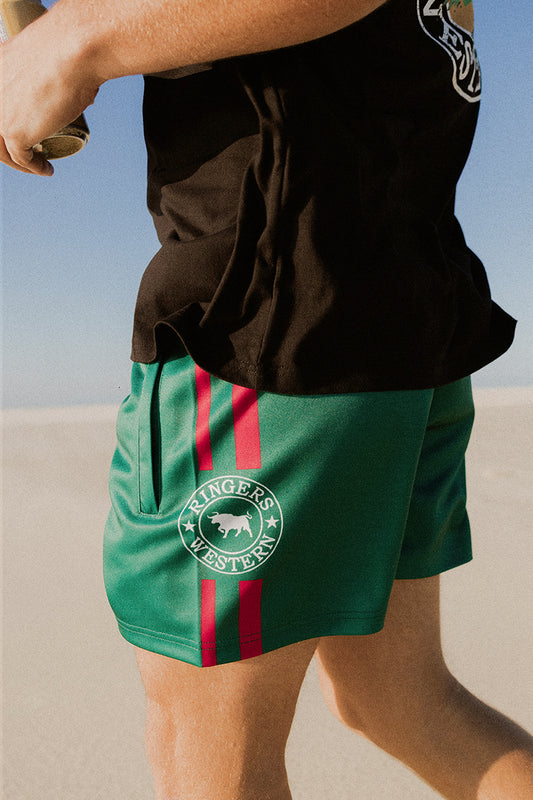 Ringers Footy Shorts - Lake Green