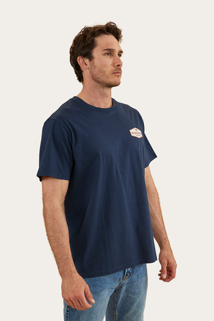 Servo Mens Loose Fit T-Shirt - College Navy/Copper