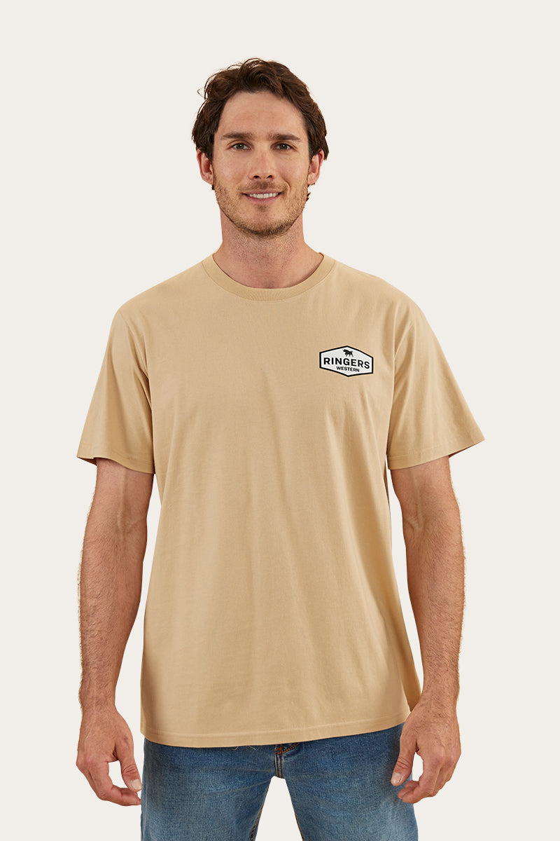 Servo Mens Loose Fit T-Shirt - Dark Sand/Black