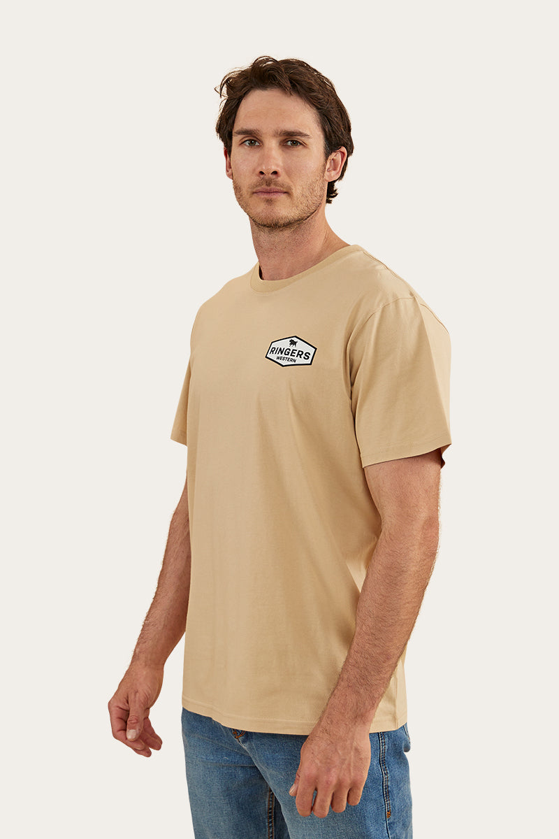 Servo Mens Loose Fit T-Shirt - Dark Sand/Black