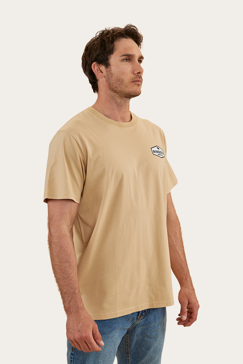 Servo Mens Loose Fit T-Shirt - Dark Sand/Black