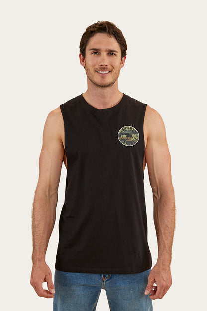 Signature Bull Mens Muscle Tank - Black/Camo