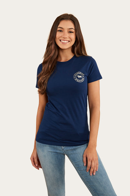 Signature Bull Women Classic Fit T-Shirt - Navy/Silver