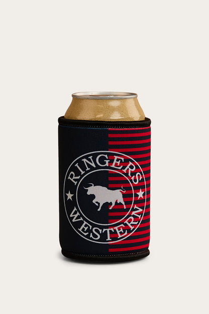 Signature Bull Flag Stubby Cooler - Navy