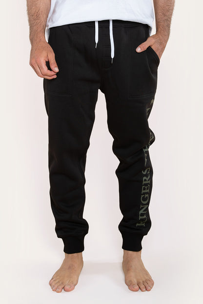 Texas Mens Trackpant - Black/Military Green