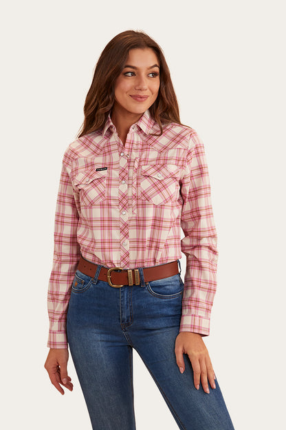 Silverlake Womens Western Shirt - Pink/Check