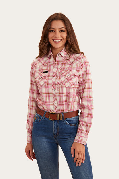 Silverlake Womens Western Shirt - Pink/Check