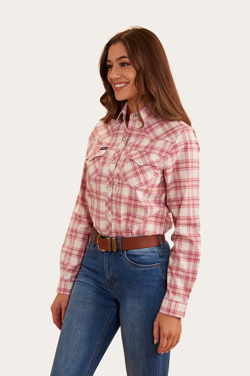 Silverlake Womens Western Shirt - Pink/Check