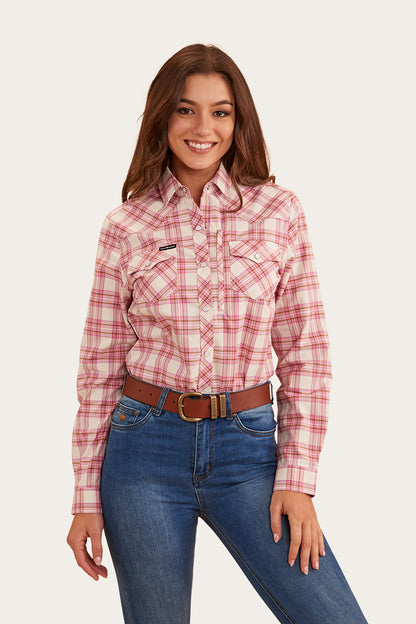 Silverlake Womens Western Shirt - Pink/Check