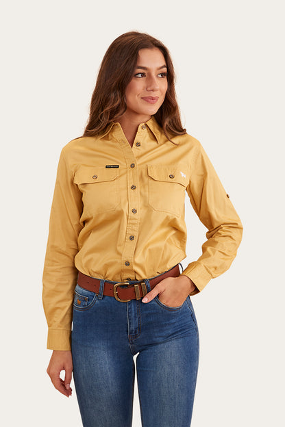 Pentecost River Womens Full Button Work Shirt - Vintage Gold