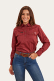 Pentecost River Womens Half Button Work Shirt - Cedar