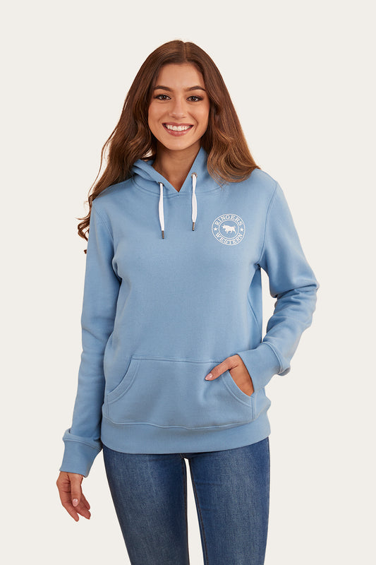 Signature Bull Womens Pullover Hoodie - Dusk/White