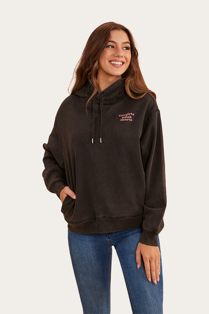 Heart Breaker Womens Hoodie - Black