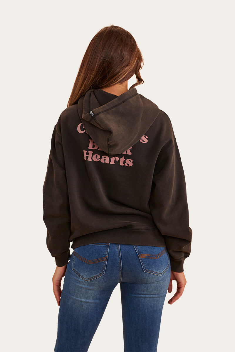 Heart Breaker Womens Hoodie - Black