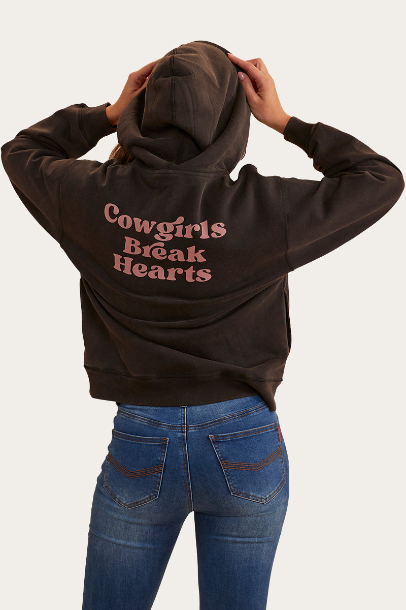 Heart Breaker Womens Hoodie - Black