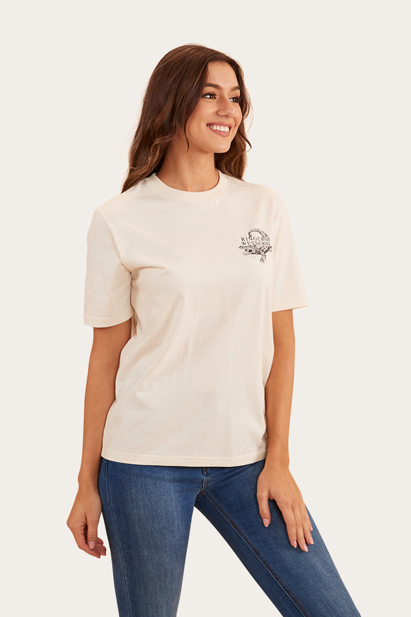 Salty Womens Loose Fit T-Shirt - Off White