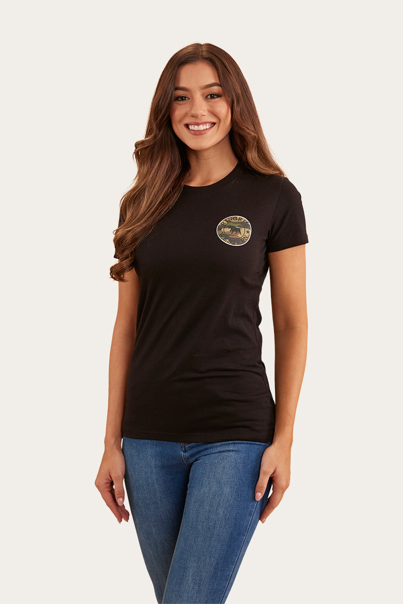 Signature Bull Womens Classic Fit T-Shirt - Black/Camo