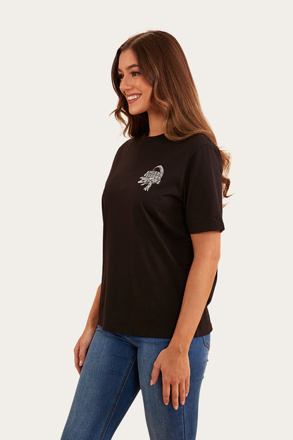 Salty Womens Loose Fit T-Shirt - Black