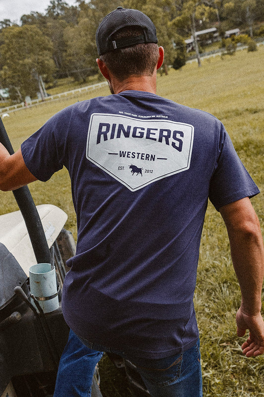 Squadron Mens Loose Fit T-Shirt - Washed Navy