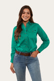 Pentecost River Womens Full Button Work Shirt - Green