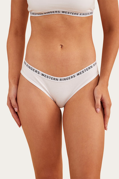 Zara Womens Hipster Brief - White