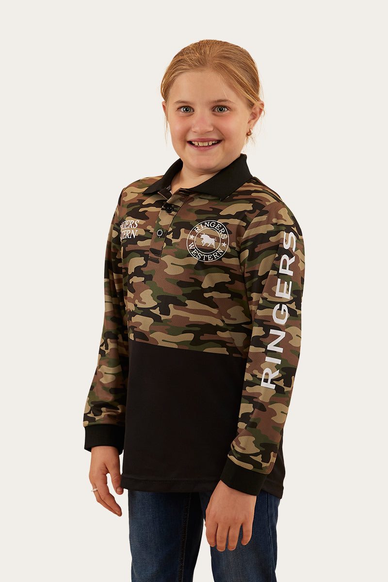 Halls Creek Kids Fishing Jersey - Camo