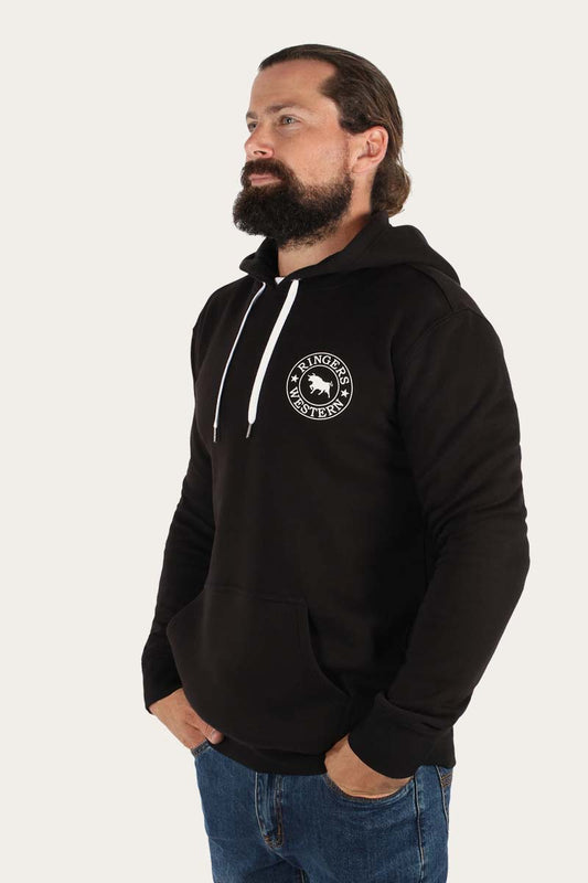 Signature Bull Mens Pullover Hoodie - Black/White