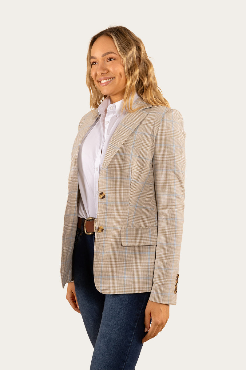 Amelia Womens Blazer - Dark Sand