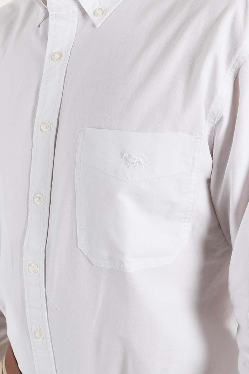 Centenary Mens Semi Fitted Dress Shirt - White