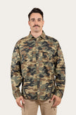 Pilbara Mens Ripstop Full Button Work Shirt - Camo