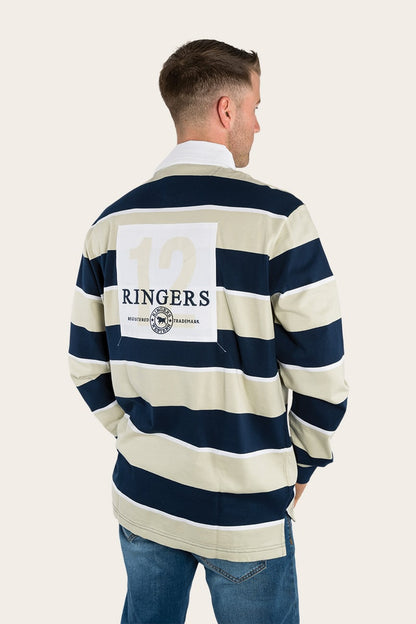 Regency Mens Rugby Jersey - Navy/Beige