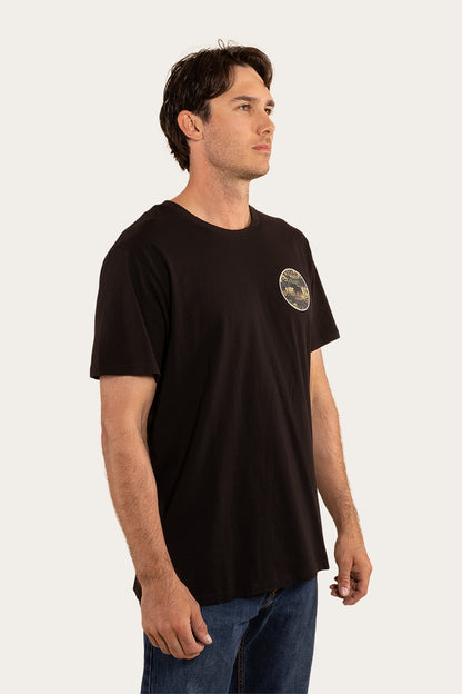 Signature Bull Mens Loose Fit T-Shirt - Black/Camo