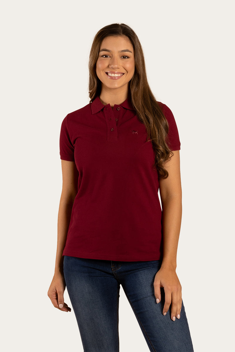 Essential Womens Polo - Burgundy